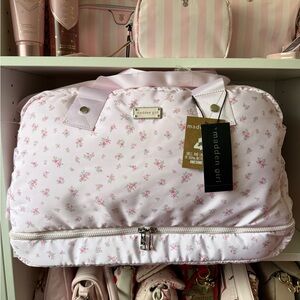 Madden Girl Light Pink Floral Travel Bag